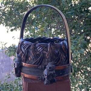 Arique Japanese Hanakago Ikebana Traditional Style Banboouo Flower 🌹Mine Basket